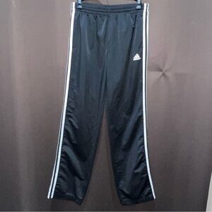 Boys Adidas Black Sweatpants with Signature Stripes, Size XL (18)